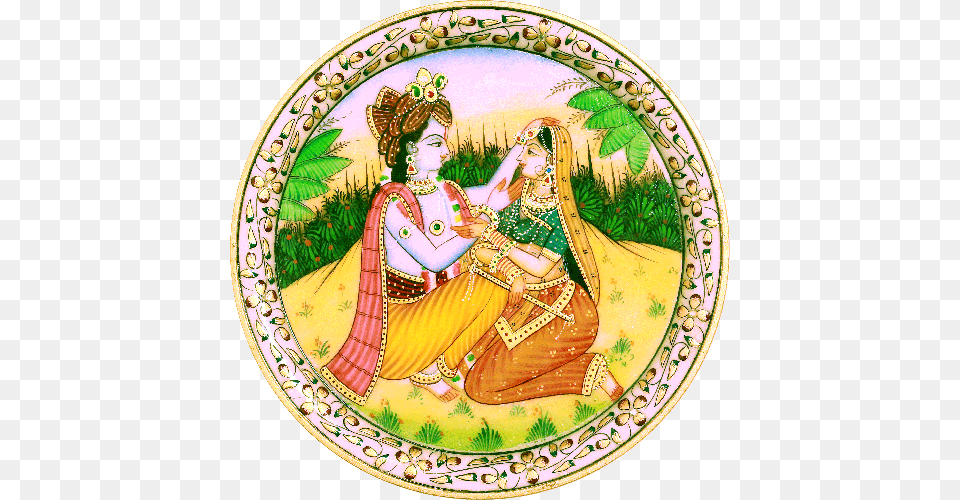 Radha Krishna Marble Plate 9 Krishna, Art, Adult, Bride, Female Free Png Download