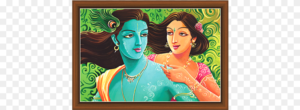 Radha Krishna Paintings Krishna, Woman, Adult, Art, Person Png Image