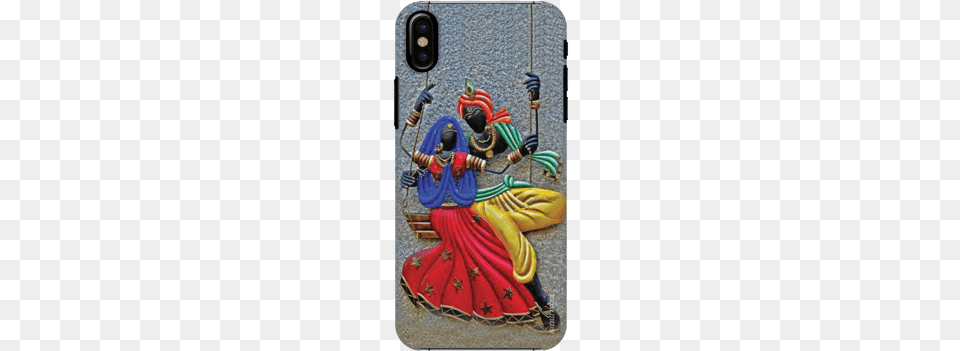 Radha Krishna Slim Back Cover For Apple Iphone X Radha Krishna Pot Painting, Art Free Png Download