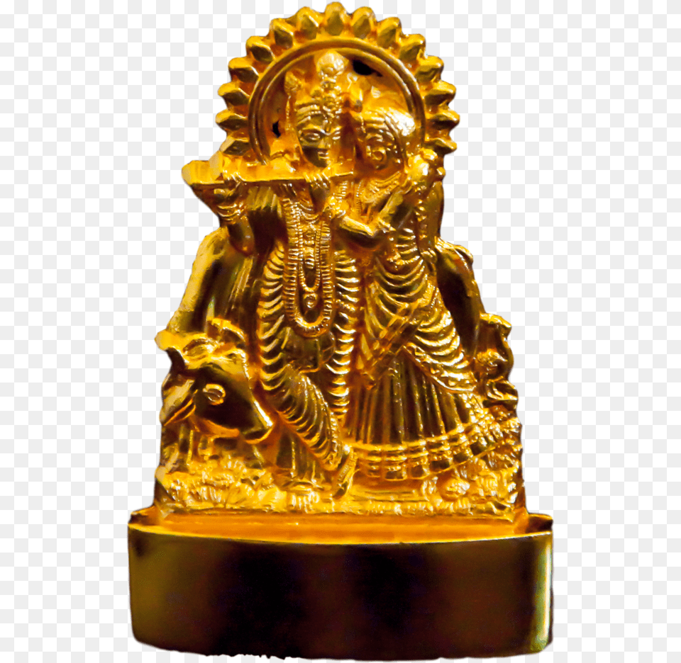 Radha Krishna Statue Brass, Gold, Treasure, Adult, Bride Free Transparent Png