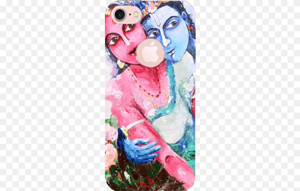 Radhe Krishna Mobile Cover Exclusively Designed By Mobile Phone, Art, Painting, Modern Art, Person Free Png Download