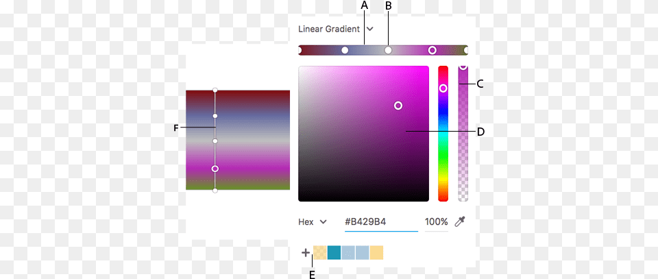 Radial And Linear Gradients In Adobe Xd Screenshot, Chart Png