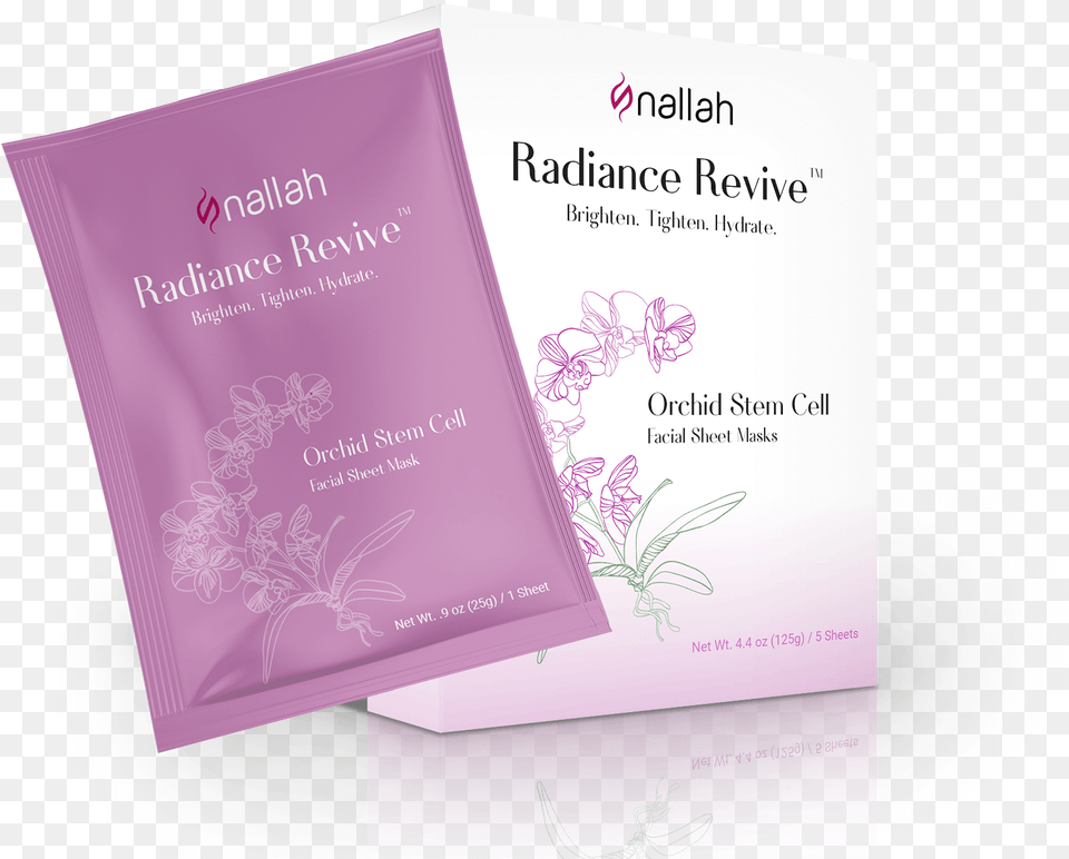 Radiance Revive Orchid Stem Cell Mask Mask Sheet Pouch Mockup Advertisement, Poster, Text Free Png Download