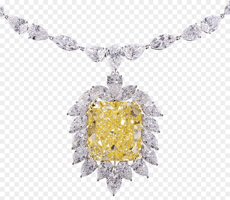 Radiant Cut Fancy Intense Yellow Diamond Pendant Yellow Diamond Jewellery, Accessories, Gemstone, Jewelry, Necklace Png Image