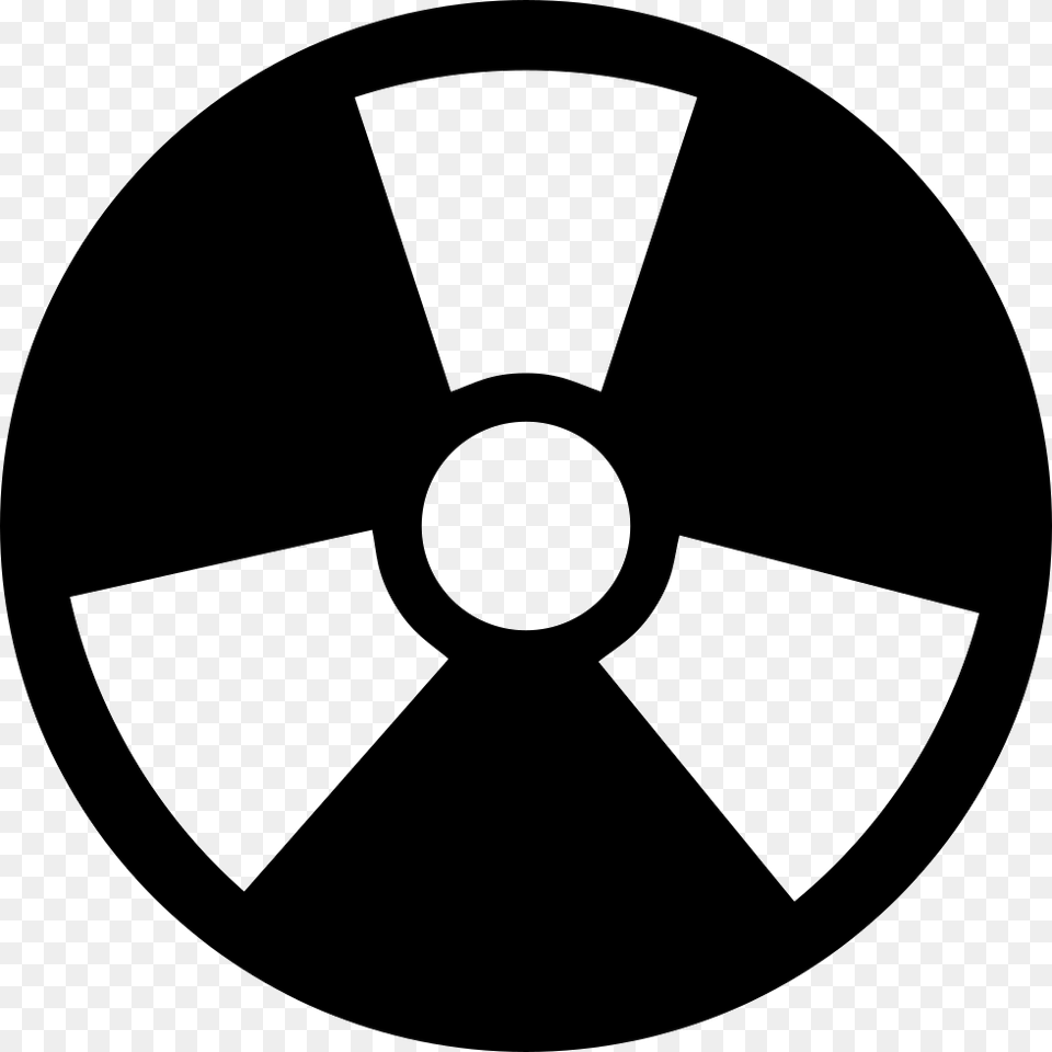 Radiation Circular Symbol With Three Rays Radiation Icon, Disk Free Png Download
