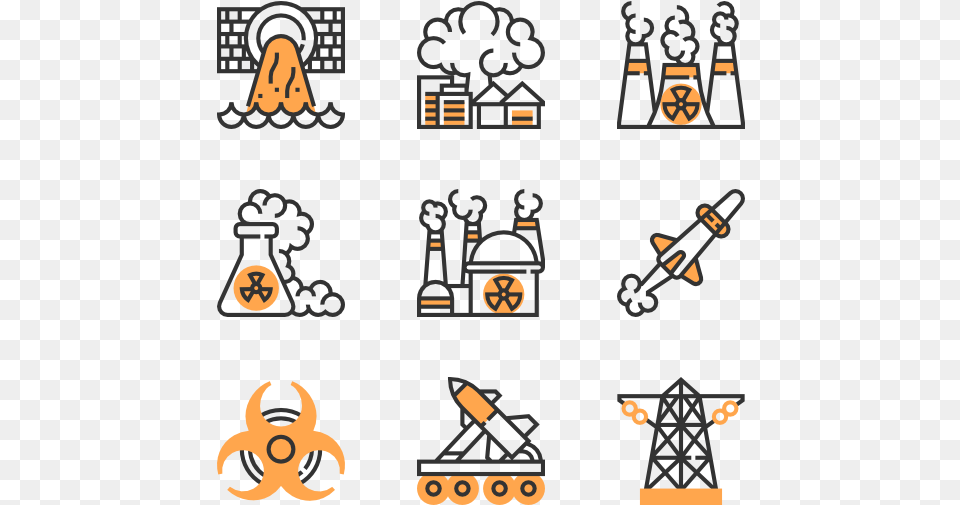 Radiation Drawing Colored Pencil Radioactive Icons, Aircraft, Airplane, Face, Head Free Png Download