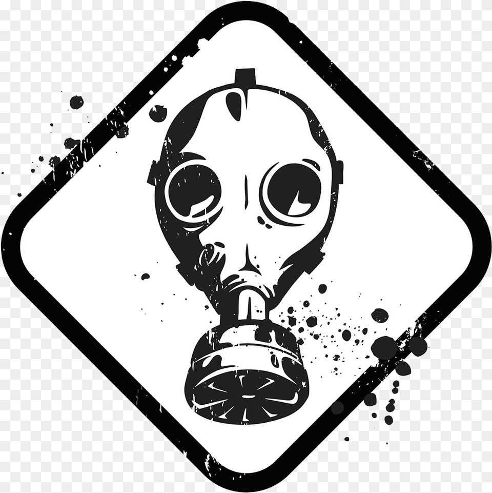 Radiation Drawing Gas Mask Mscara De Gas Dibujo, Stencil, Face, Head, Person Free Png Download