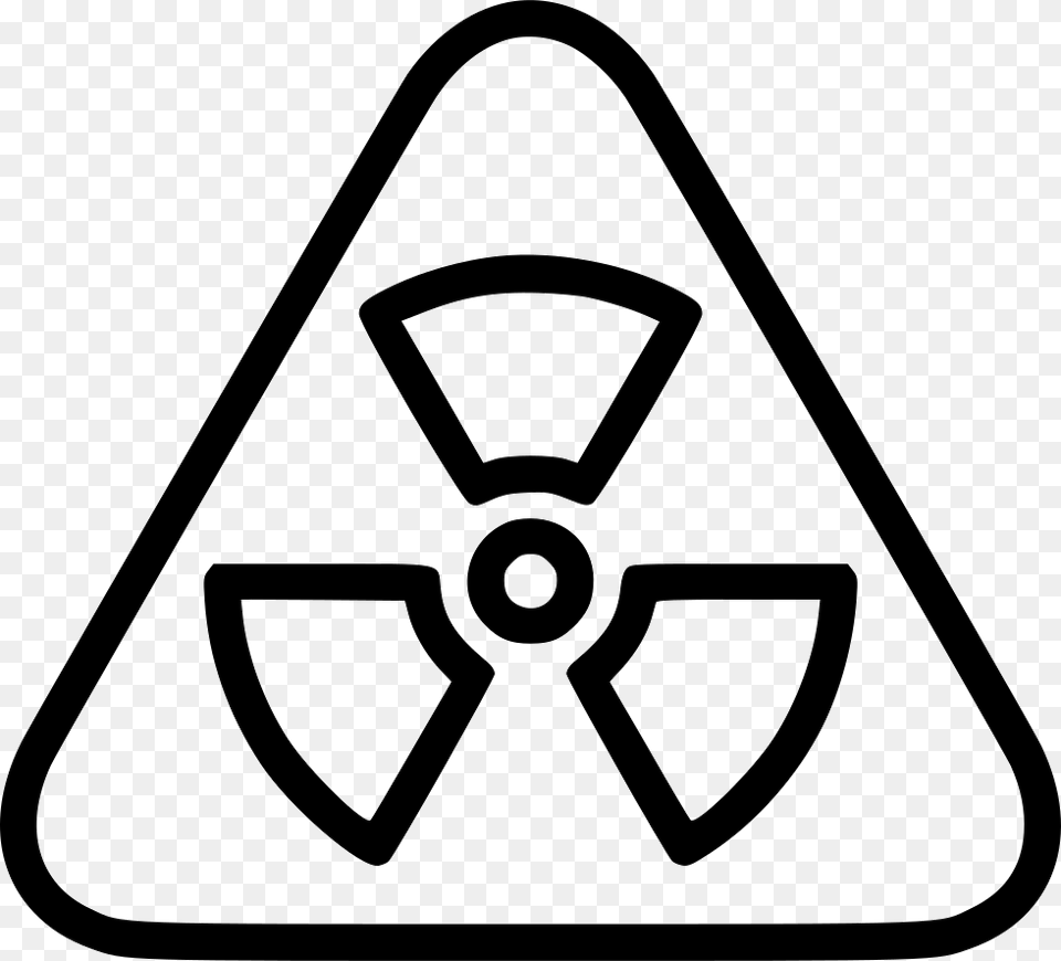 Radiation Toxic Hazard Biohazard Warning Radioactive Outline, Symbol, Sign, Triangle Free Transparent Png