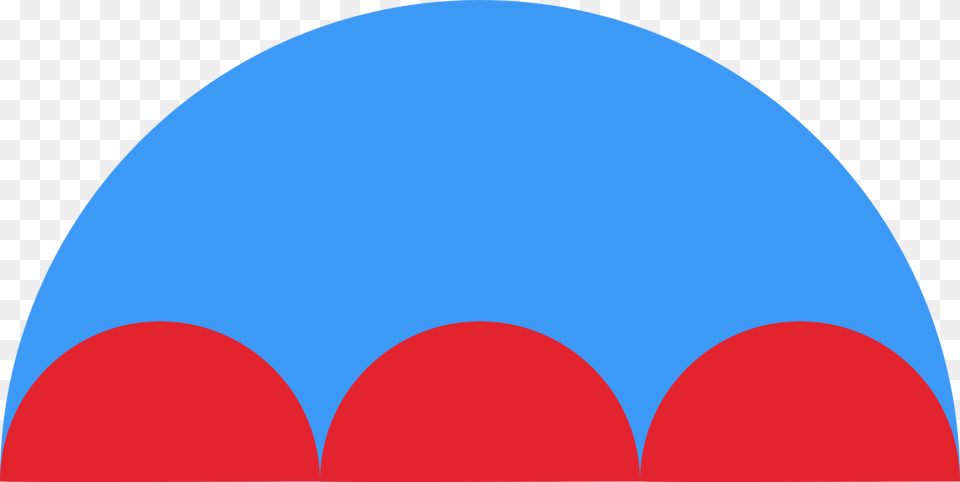 Radii Are Drawn Inside The Large Semicircle So That Circle, Egg, Food, Easter Egg Free Transparent Png