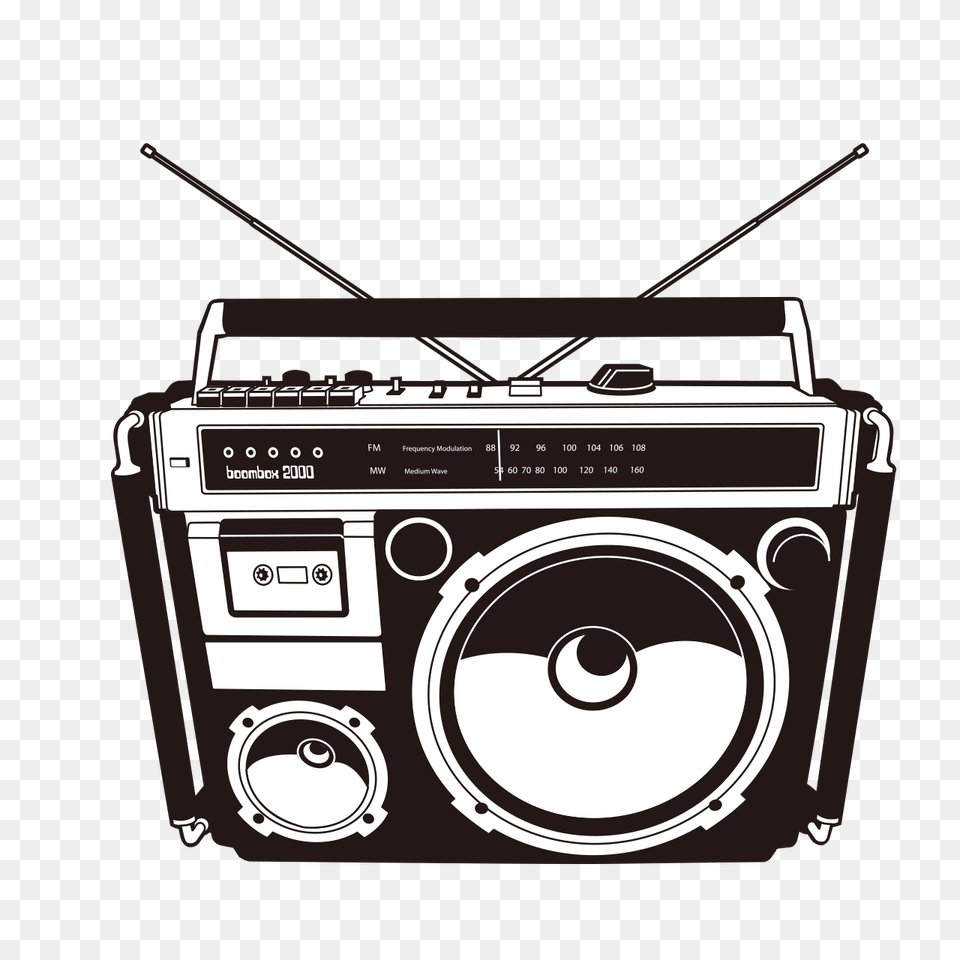 Radio, Electronics, Stereo, Cassette Player Png