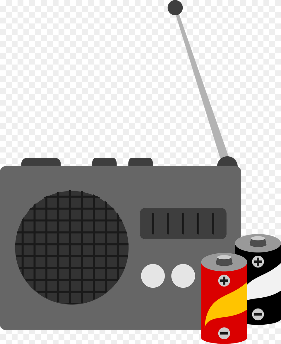 Radio And Batteries Clipart, Electronics Png