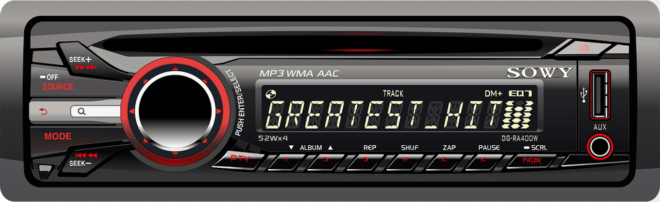 Radio For Car Clipart, Electronics, Stereo, Cd Player Free Transparent Png