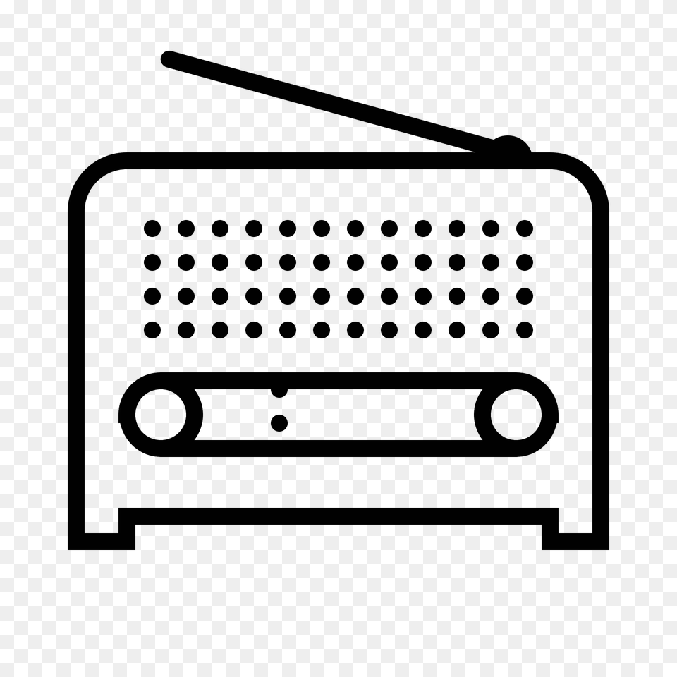 Radio Icon, Gray Free Png Download