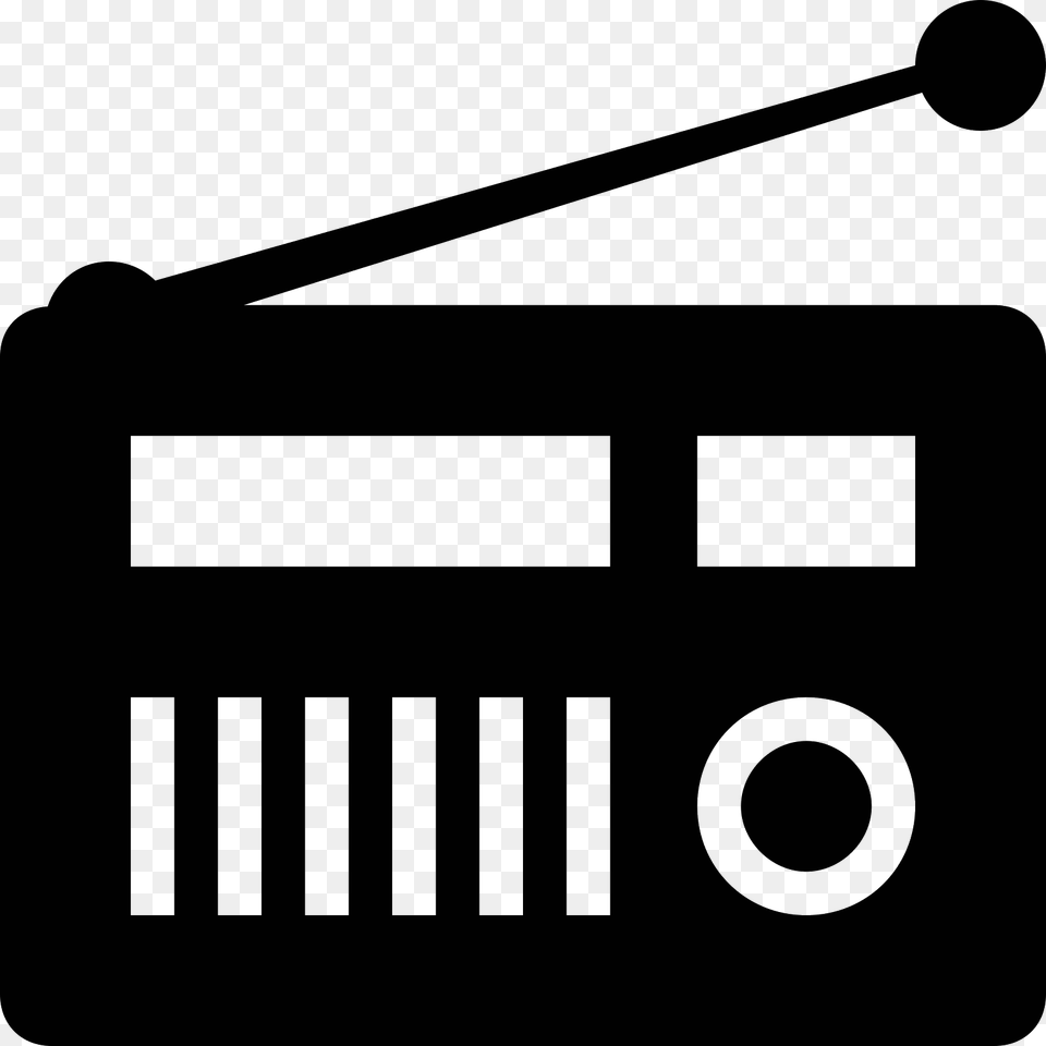 Radio Icon, Gray Png Image