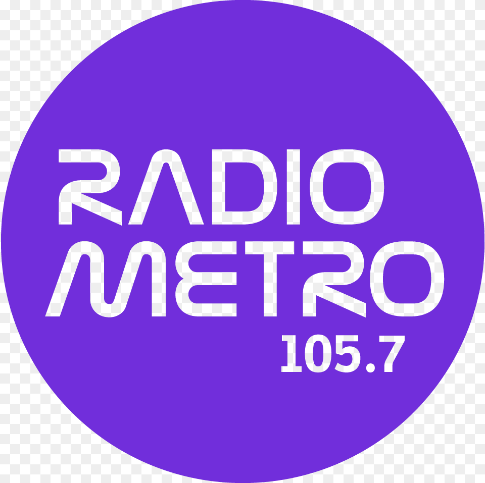 Radio Metro 1057 Fm, Logo, Disk, Sticker, Purple Png Image