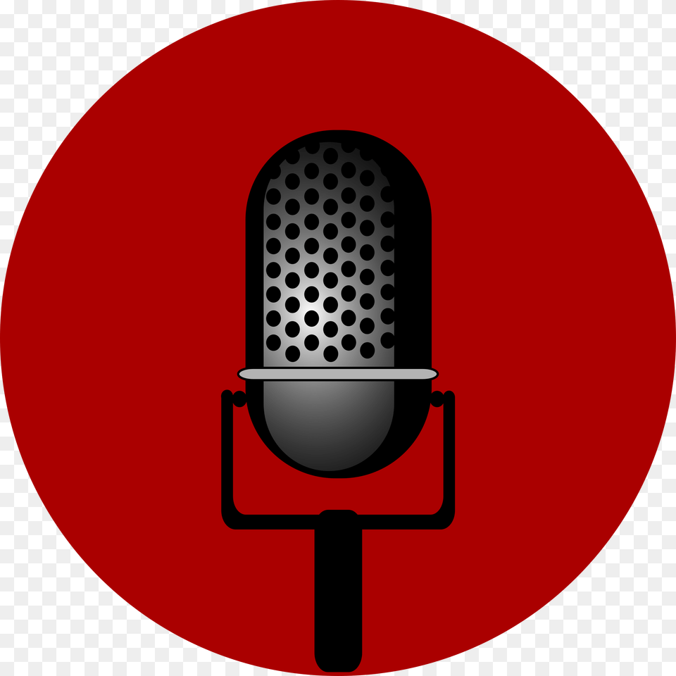 Radio Mic Logo Retro Microphone Red Microphone Cartoon, Electrical Device, Disk Free Transparent Png