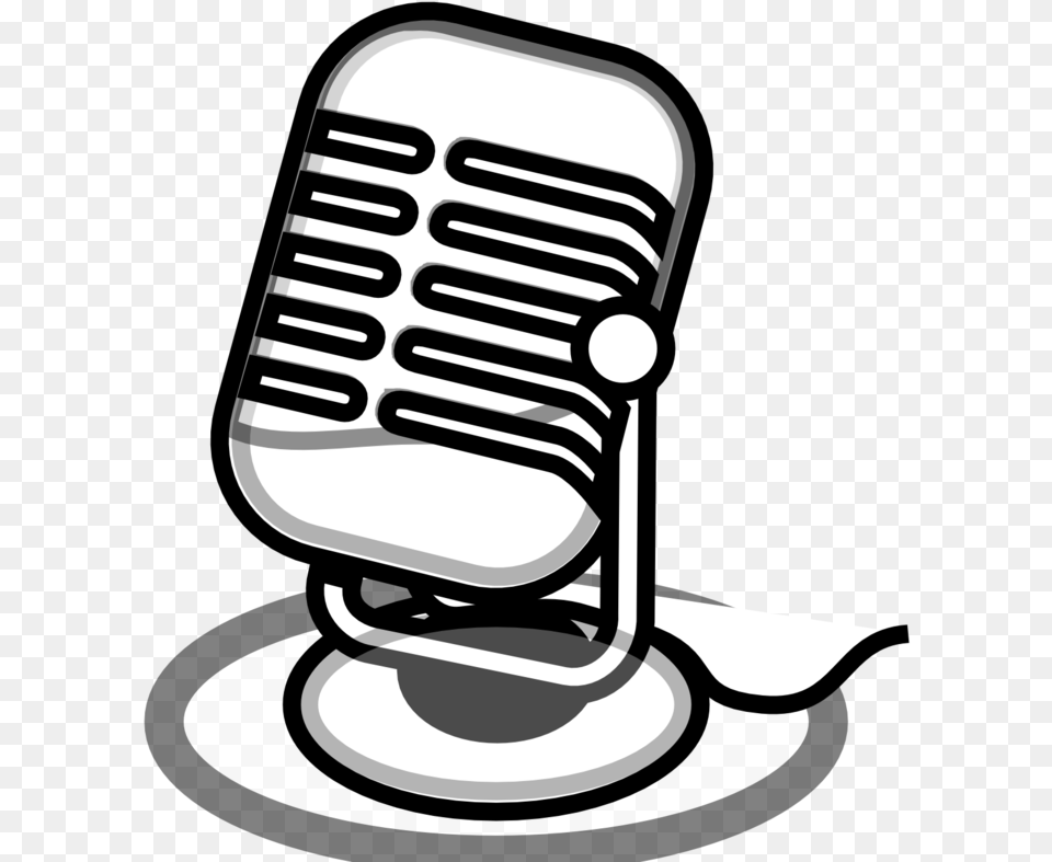 Radio Microphone Clipart Mic Clipart Black And White, Electrical Device Png Image