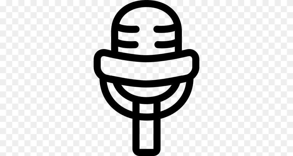 Radio Microphone Icon, Gray Free Png Download