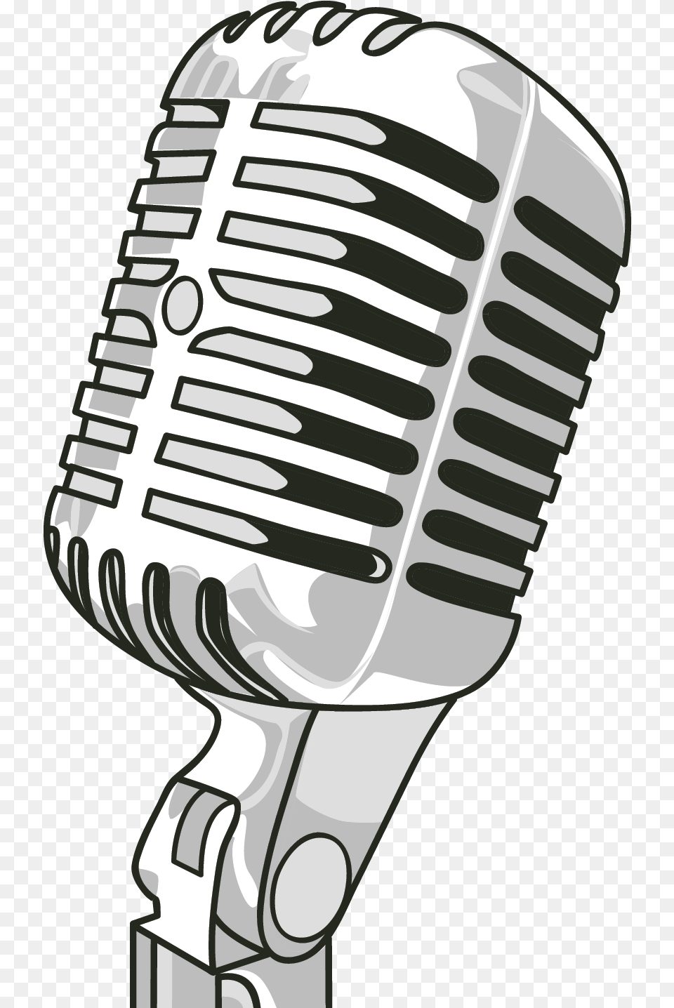 Radio Microphone Mic Podcast Vector, Electrical Device Free Transparent Png