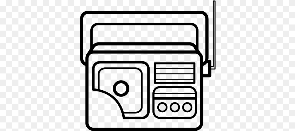 Radio Para Colorear, Gray Png Image