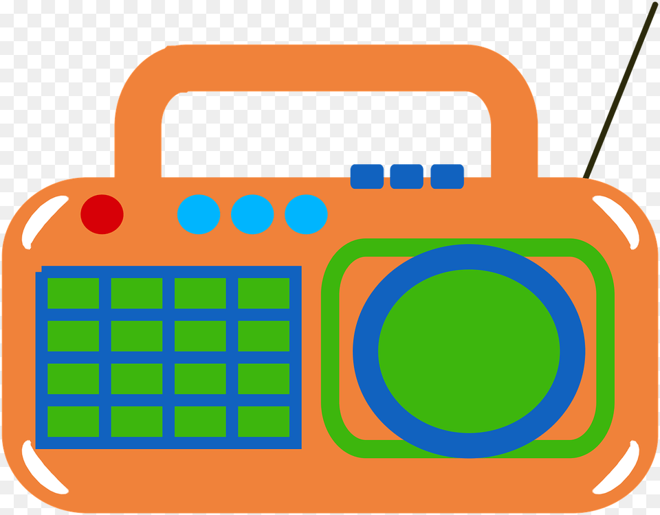 Radio Retro Orange Photo Radio, Electronics Free Png