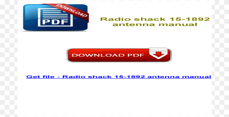 Radio Shack 15 1892 Antenna Manual, Text Free Png