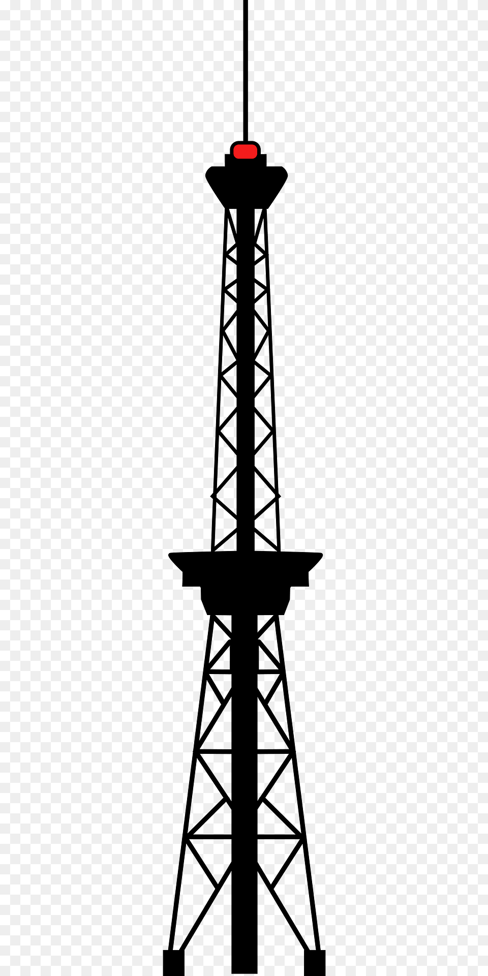 Radio Tower Clipart, Cable, Power Lines, Electric Transmission Tower Png Image