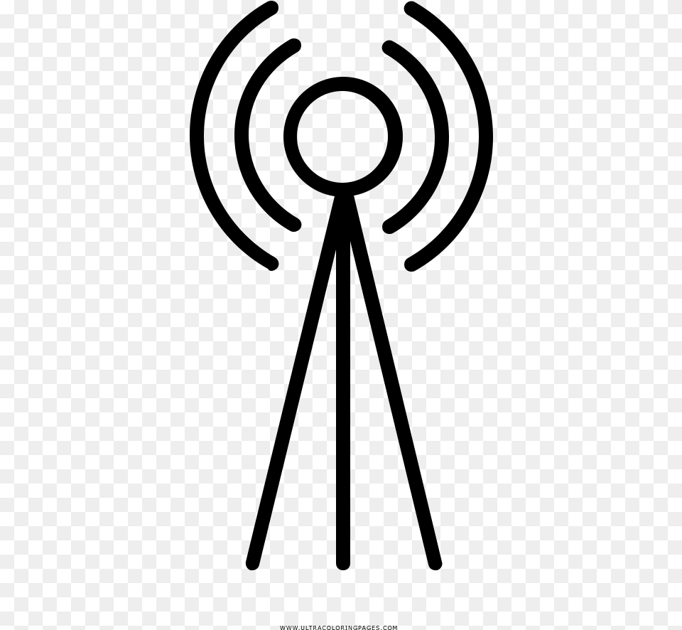 Radio Tower Coloring, Gray Png