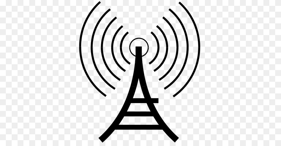 Radio Tower Vector, Gray Png