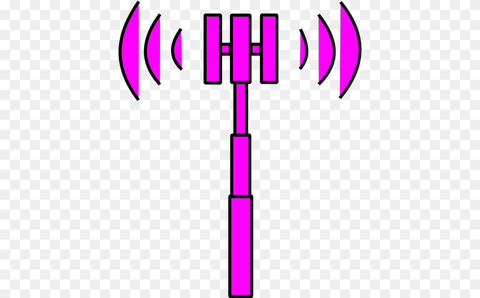 Radio Waves Black Clipart, Weapon, Cross, Symbol, Trident Free Png Download