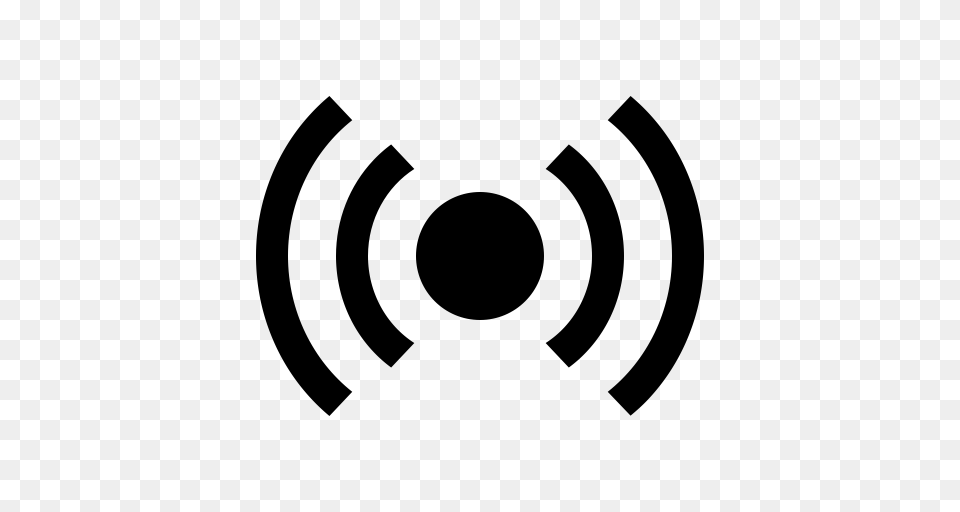 Radio Waves Radio Building Icon With And Vector Format, Gray Free Png