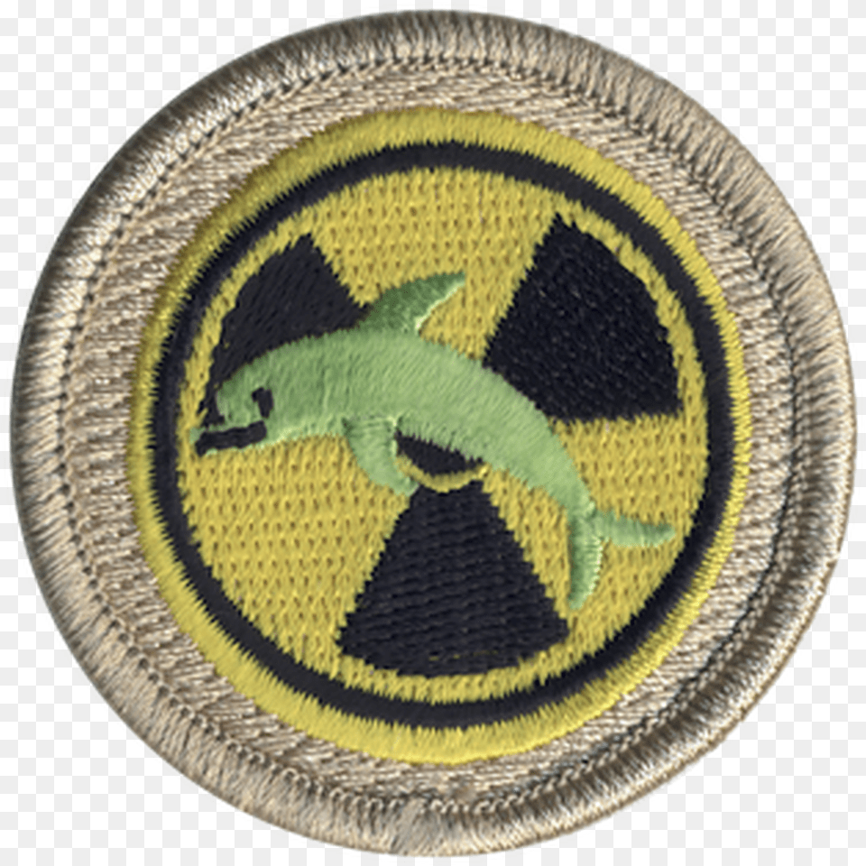 Radioactive Dolphin Patrol Patch Radionuclide Therapy, Badge, Logo, Symbol Png