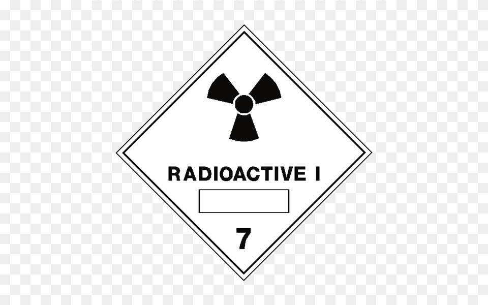 Radioactive I 7 Label Dangerous Goods Class, Sign, Symbol, Disk, Road Sign Free Transparent Png