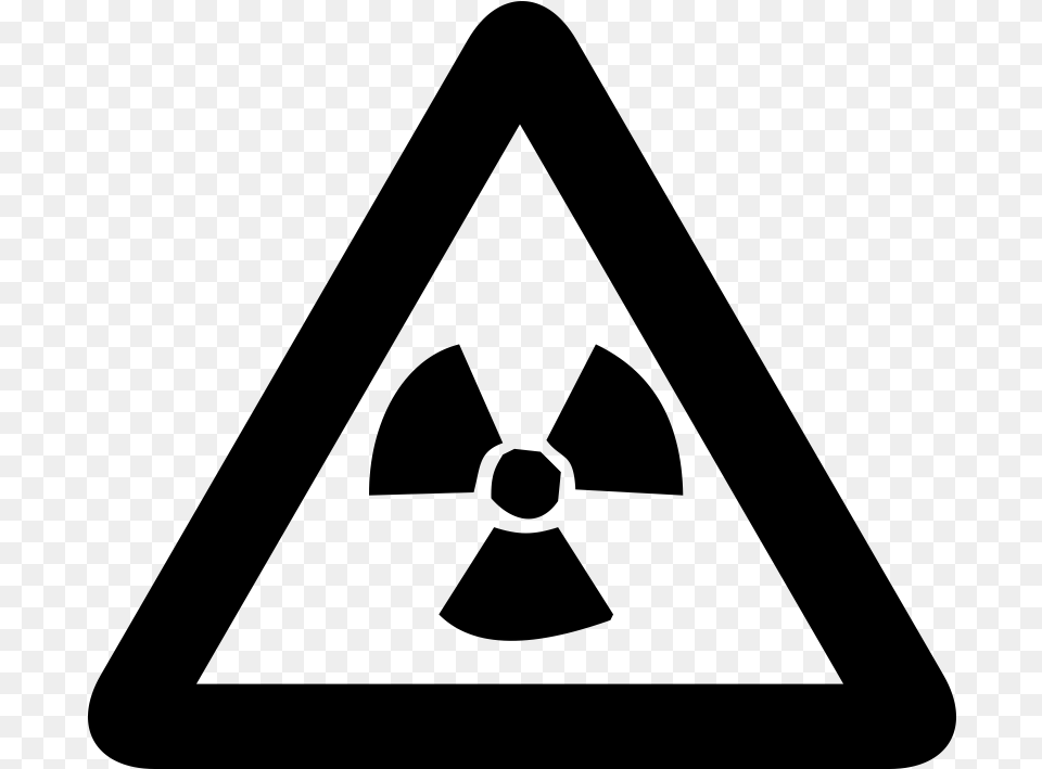 Radioactive Logo Narrow Road Sign, Gray Png Image