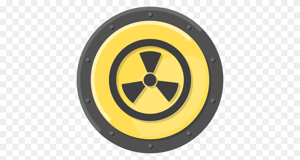 Radioactive Metal Symbol Yellow, Wheel, Machine, Vehicle, Transportation Free Transparent Png