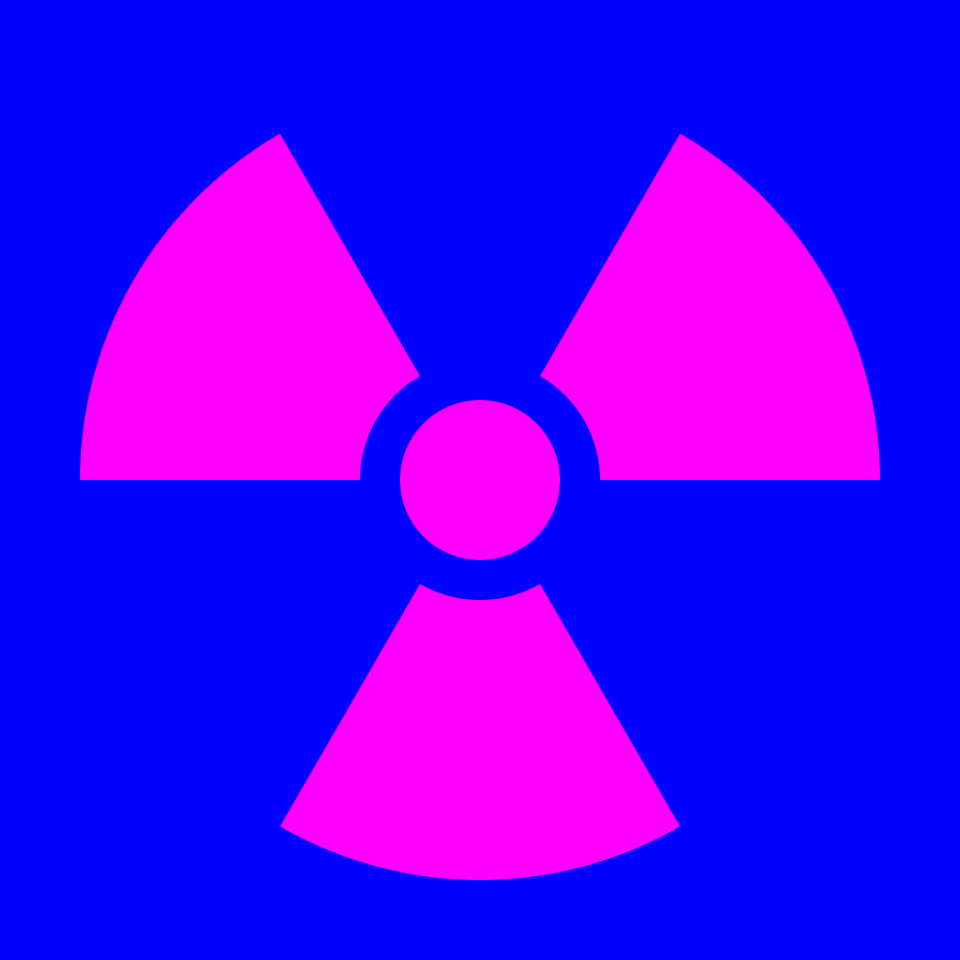 Radioactive Symbol 1946 Clipart, Purple, Nuclear, Cross Png Image