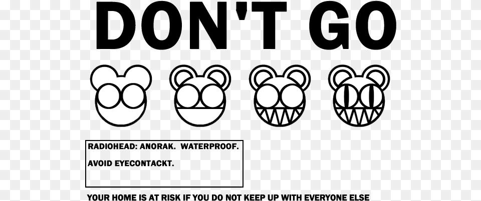 Radiohead Bear, Logo, Stencil, Animal, Mammal Png