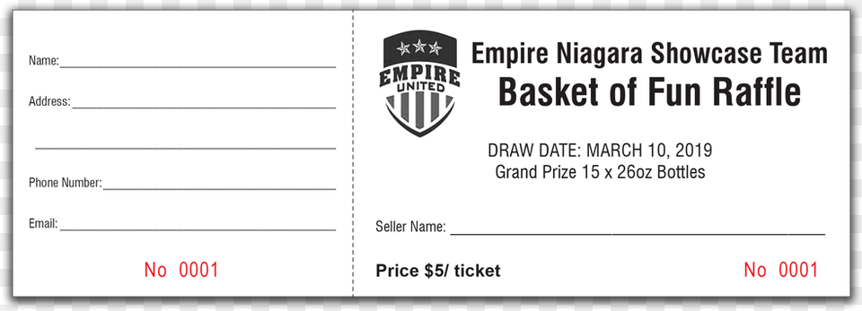 Raffle Ticket Sample1 Empire Revolution, Text, Paper Png Image