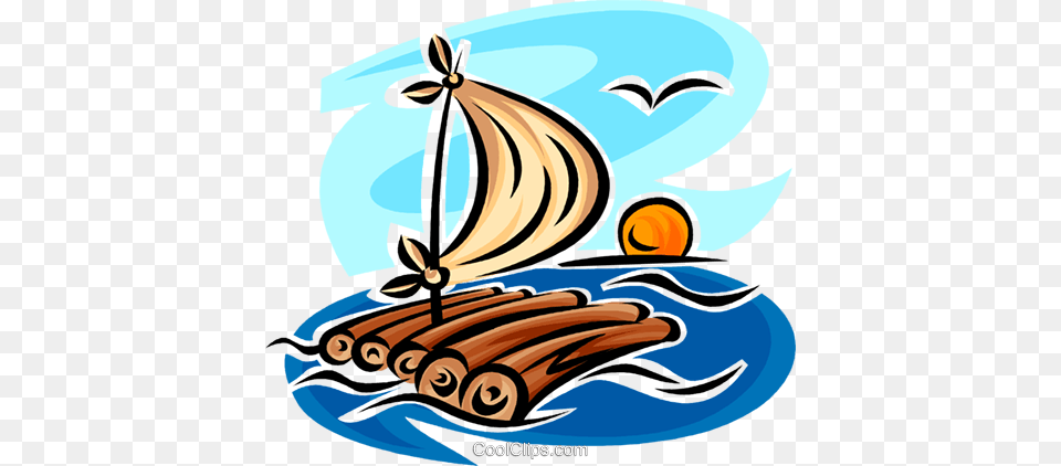 Raft Royalty Vector Clip Art Illustration, Nature, Outdoors, Sea, Water Free Png Download