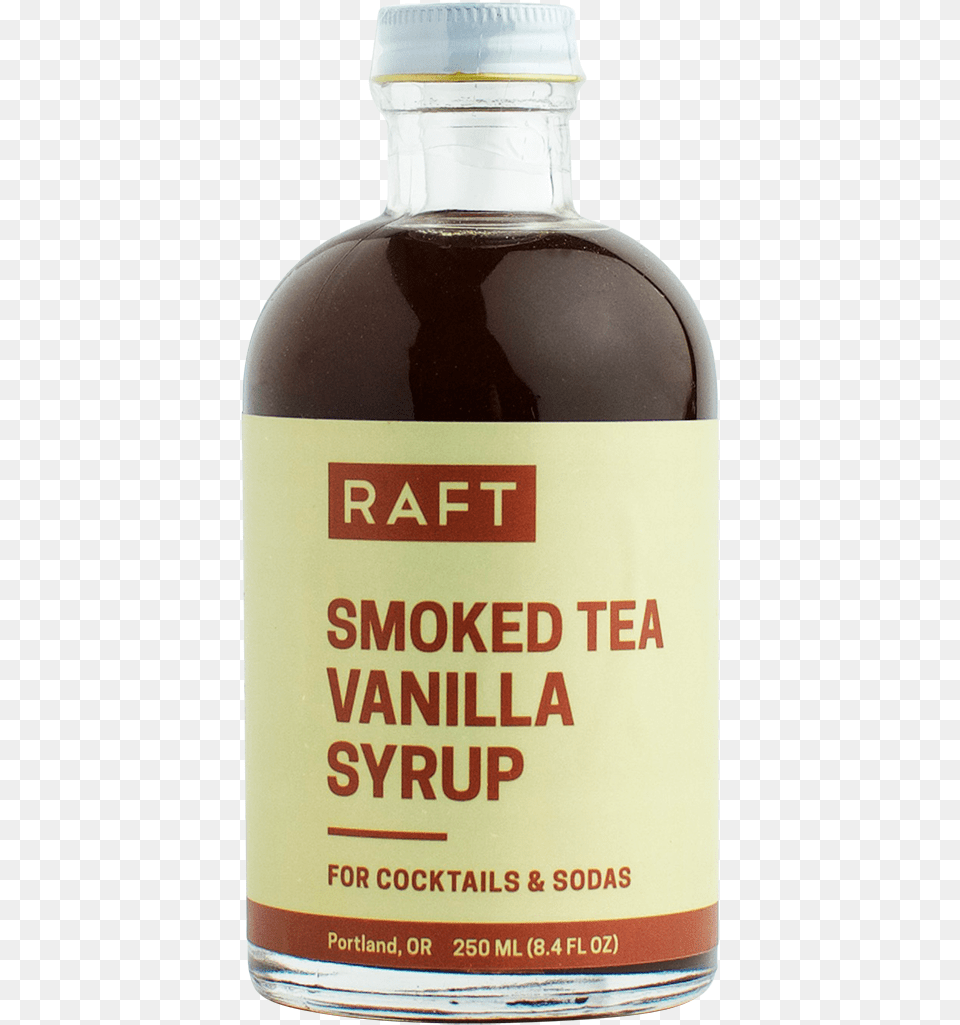 Raft Smoked Tea Vanilla Syrup Cocktail, Food, Seasoning, Bottle, Alcohol Free Transparent Png