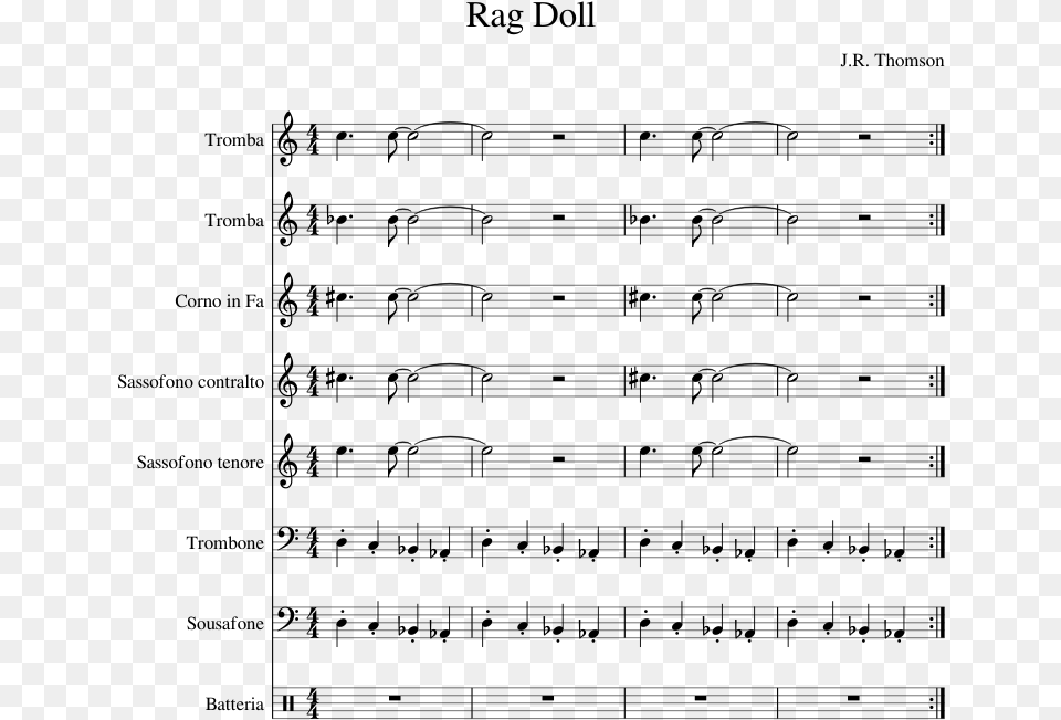 Rag Doll Sheet Music Composed By J Bank Account Piano Sheet Music, Gray Free Png