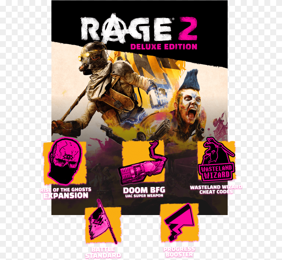 Rage 2 Deluxe Edition Xbox One, Advertisement, Poster, Adult, Male Free Png Download