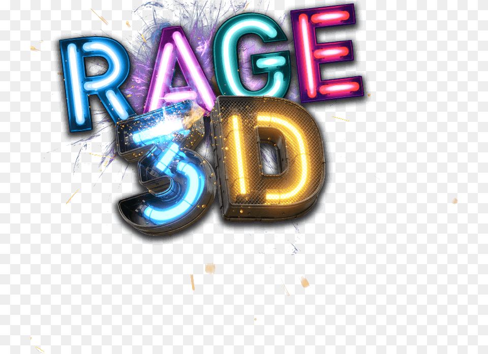 Rage 3d New Year, Light, Neon, Text Free Png Download