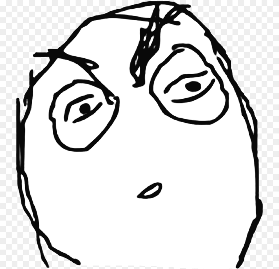 Rage Comic Confused Face, Stencil, Art, Drawing, Person Png Image