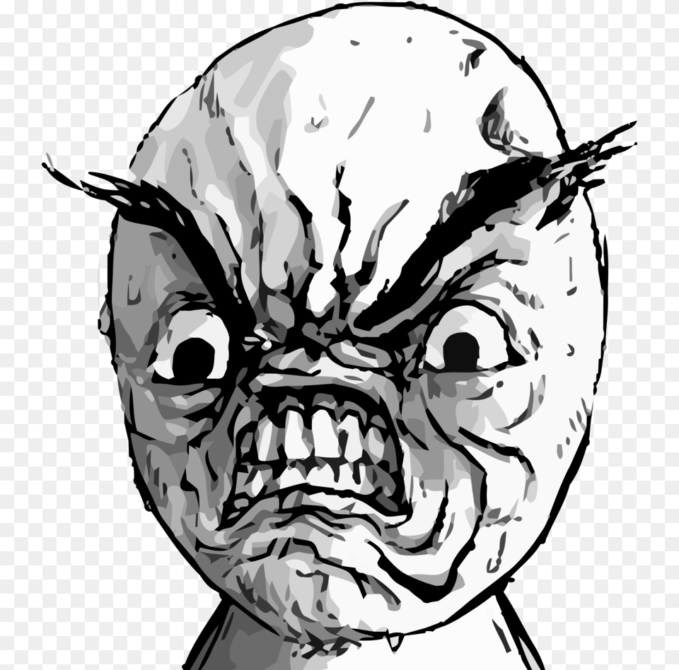 Rage Face By Rober Raik D4e0fxk Crazy Rage Face, Art, Baby, Drawing, Person Png