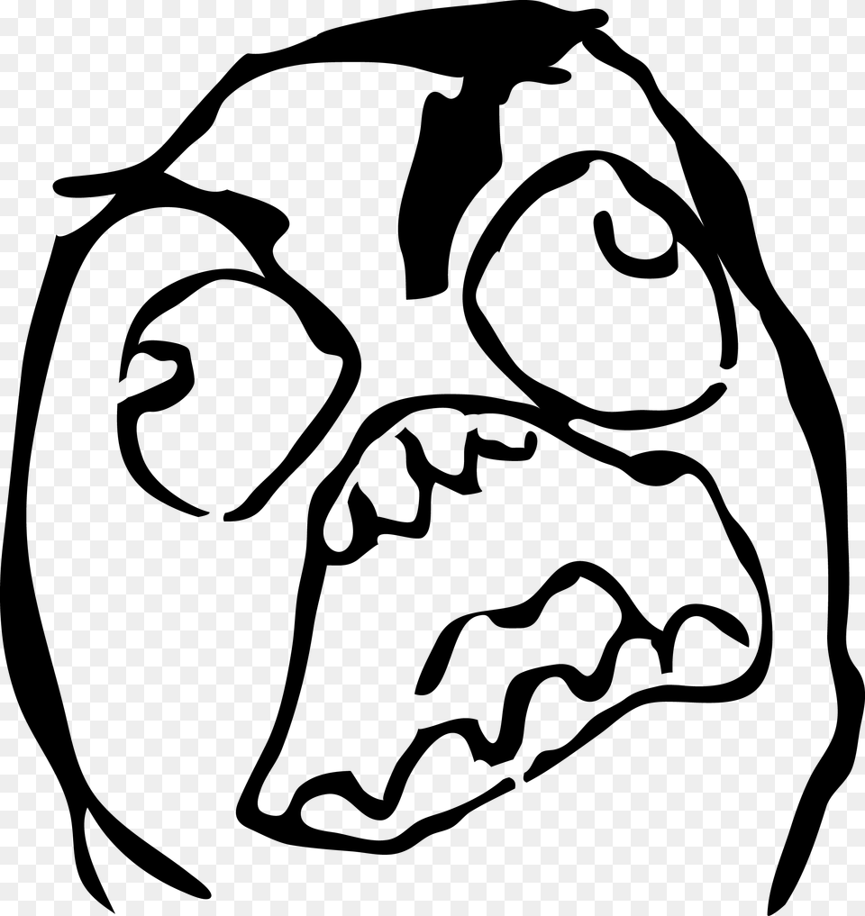 Rage Face Troll Face, Gray Free Png Download