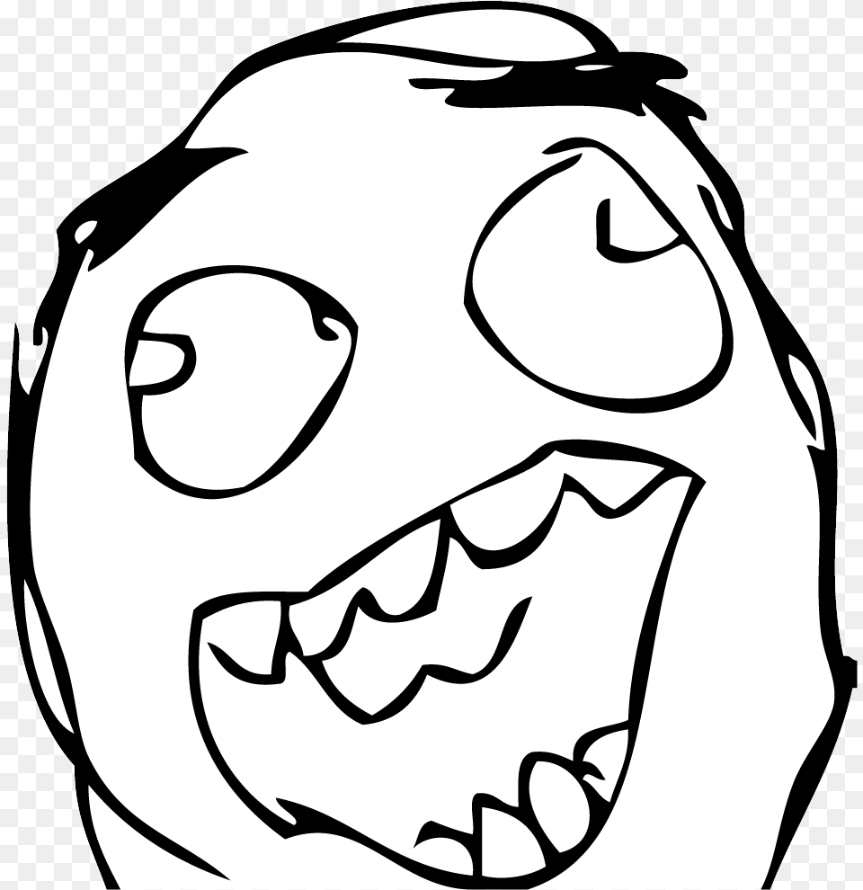 Rage Guy Svg Black And White Stock Happy Troll Face Happy Troll Face, Body Part, Mouth, Person, Teeth Free Png Download