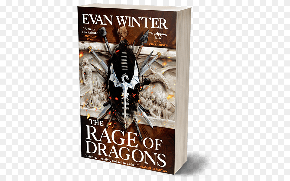 Rage Of Dragons Rage Of Dragons Evan Winter, Book, Publication, Sword, Weapon Free Transparent Png