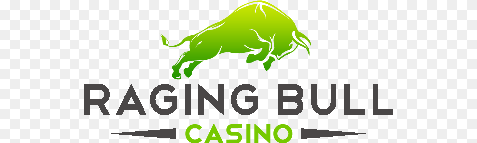 Raging Bull Casino Logo, Green, Animal, Elephant, Mammal Png Image