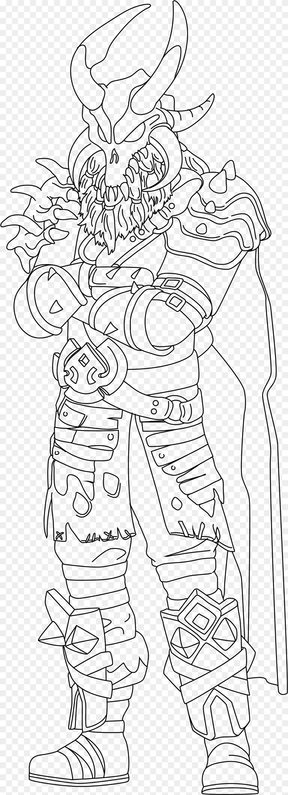 Ragnarok Fortnite Coloring Pages, Gray Png
